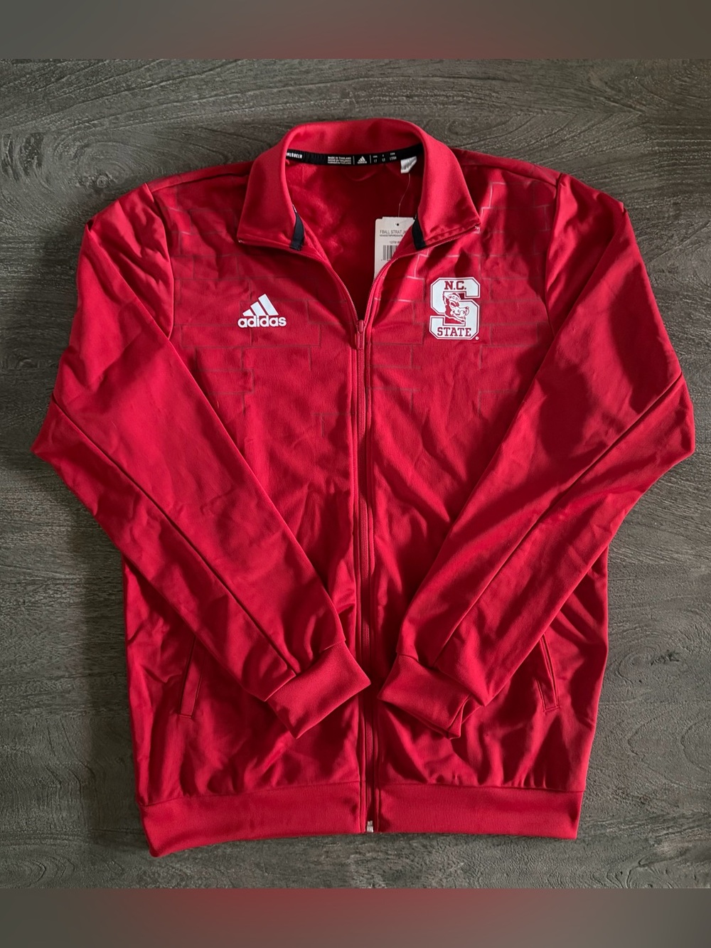 adidas Red NC State Athletic Track Jacket